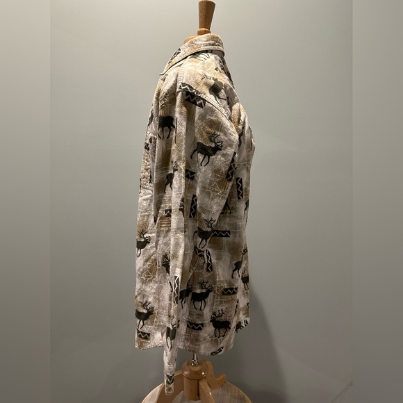 Woolrich Flannel Outdoor Elk button down shirt Size Large - Picture 2 of 7